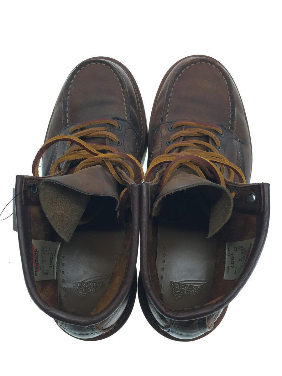 RED WING◆レースアップブーツ・6インチクラシックモックトゥ/US9/BRW_画像3