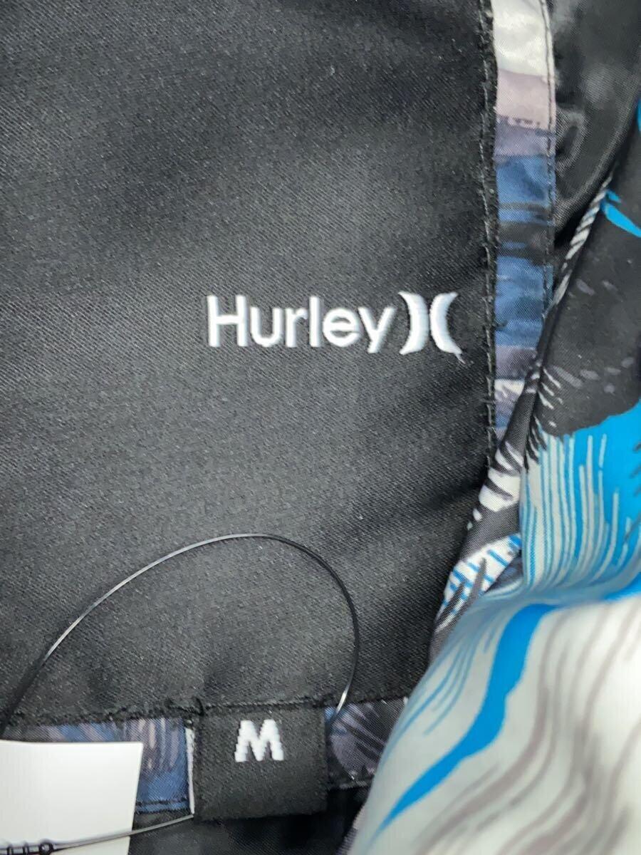 Hurley◆アロハ/ダウンジャケット/M/ポリエステル/BLU/総柄_画像3