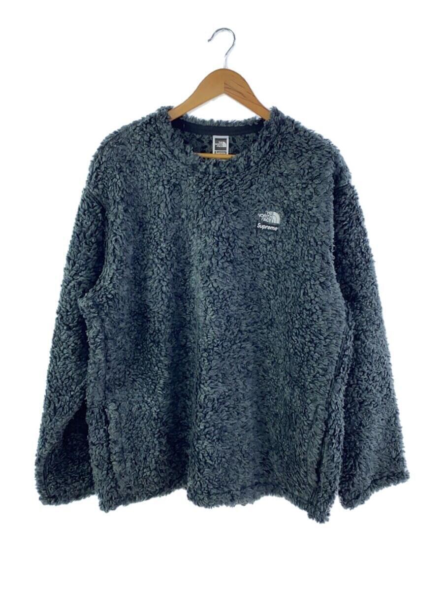 THE NORTH FACE◆スウェット/L/アクリル/グレー/総柄/NT023071/×Supreme/袖汚れ