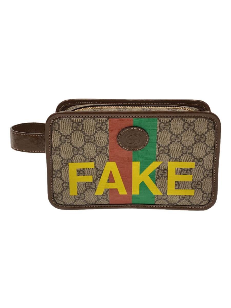 GUCCI◆FAKE NOT/スプリーム/セカンドバッグ/BRW/636243-2067_画像1