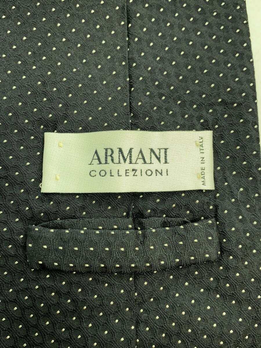 ARMANI COLLEZIONI◆ネクタイ/シルク/BLK/ドット/メンズ_画像3