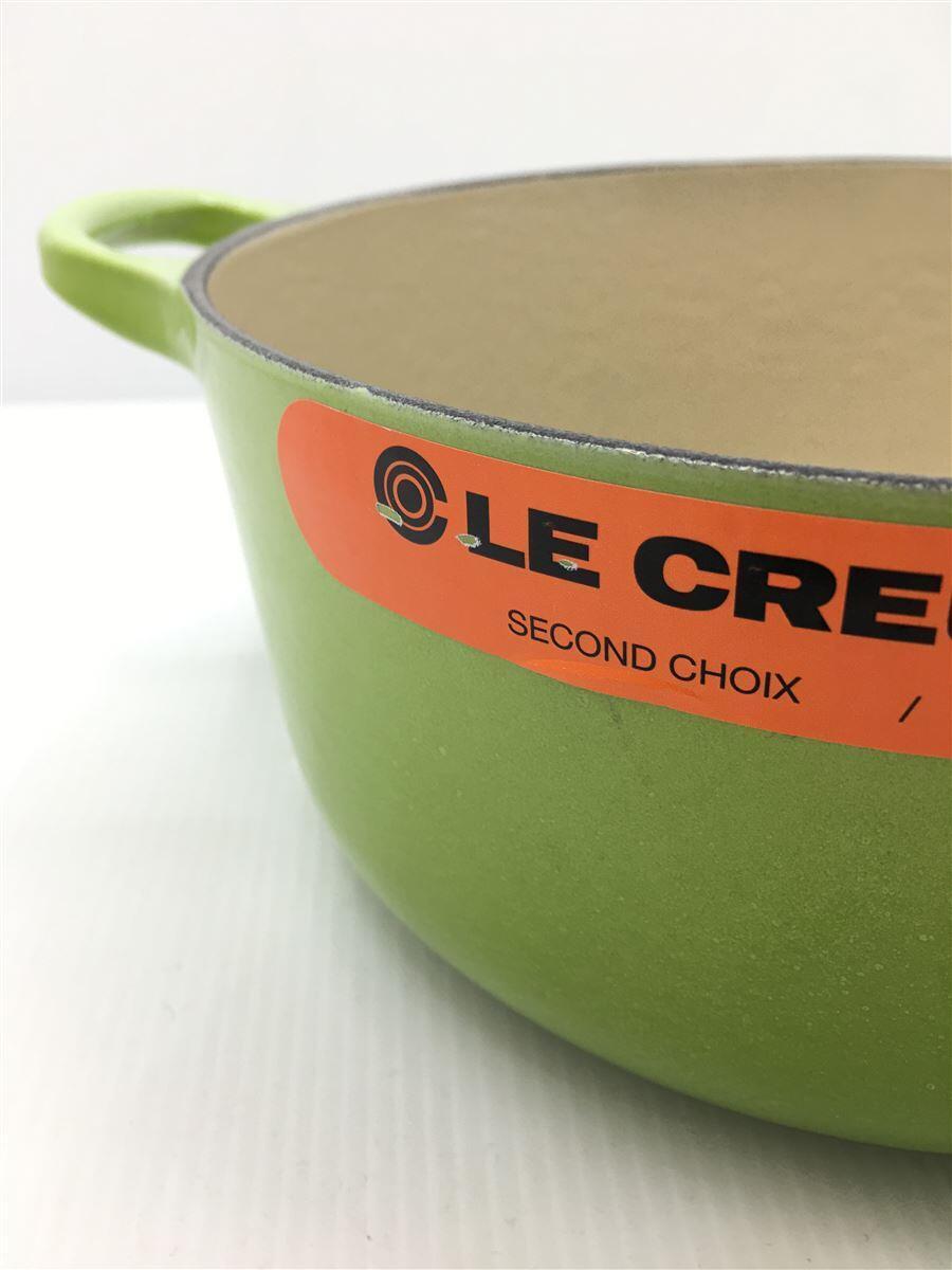 LE CREUSET◆鍋/サイズ:22cm/ココット・ロンド/グリーン/箱無し/ルクルーゼ_画像8