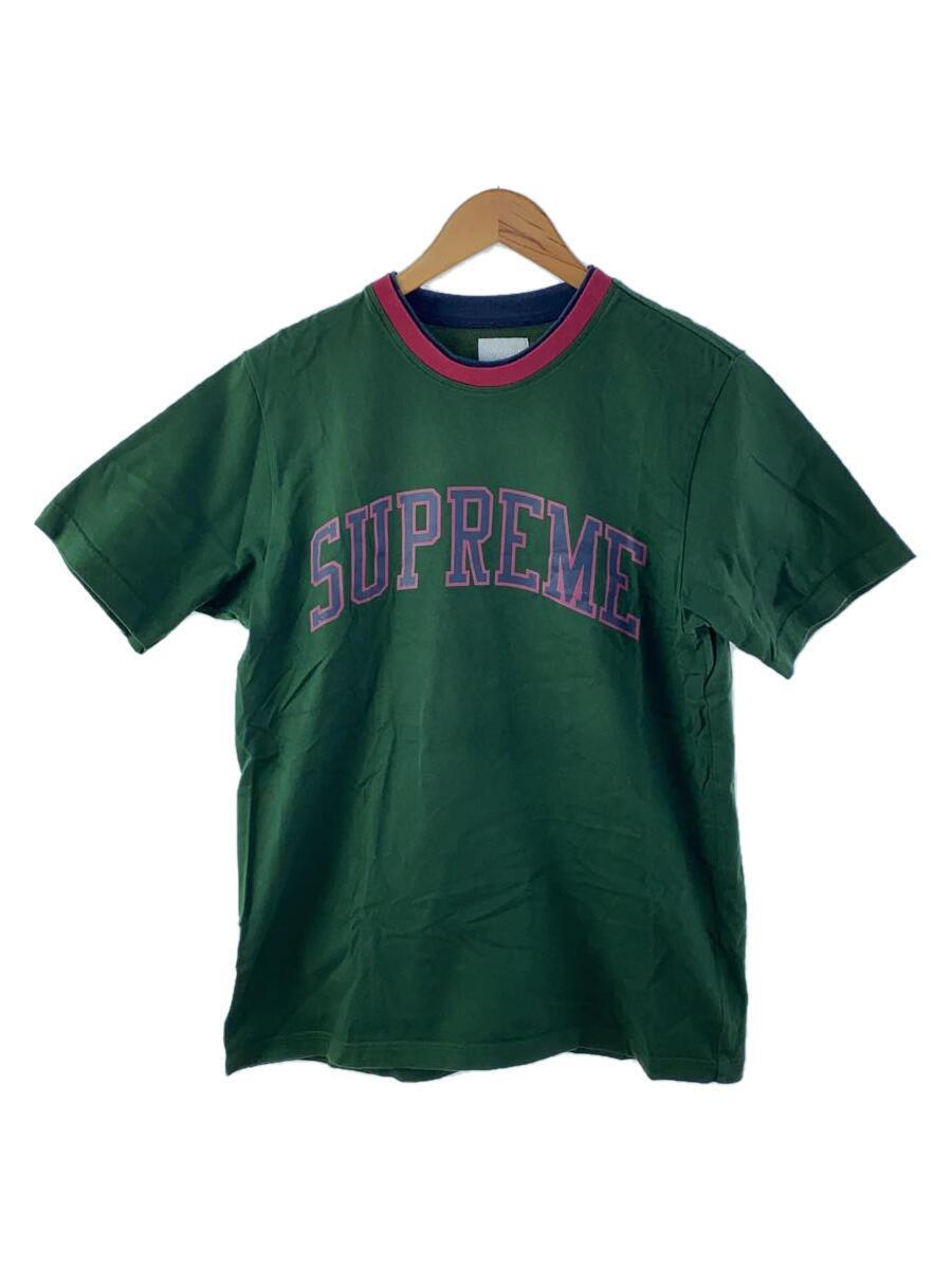 Supreme◆Tシャツ/M/コットン/GRN/15SS/Arc Logo Double Ringer Top