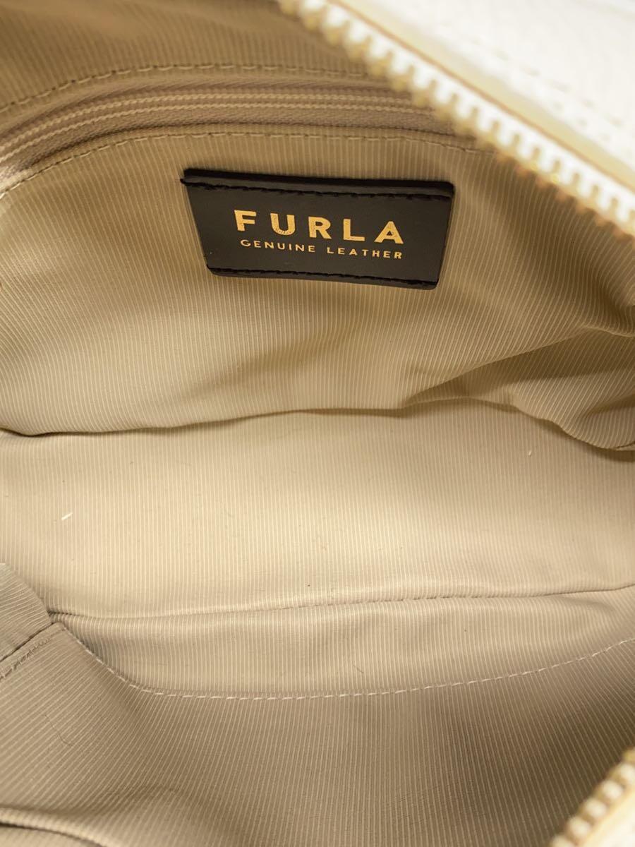 FURLA◆ショルダーバッグ/レザー/WHT/無地_画像6