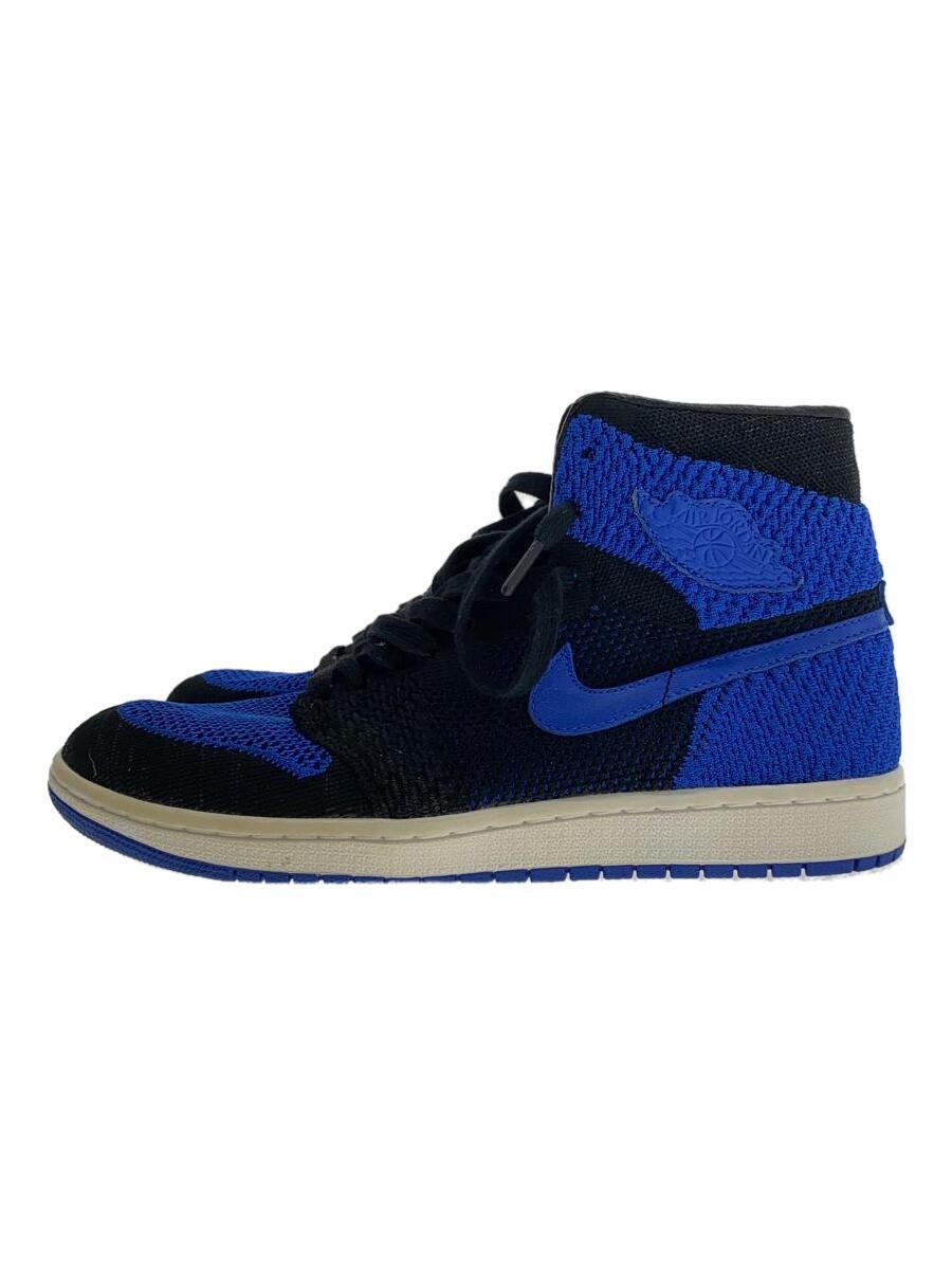 NIKE◆AIR JORDAN 1 RETRO HI FLYKNIT/ブラック/28/ブルー/919704-006