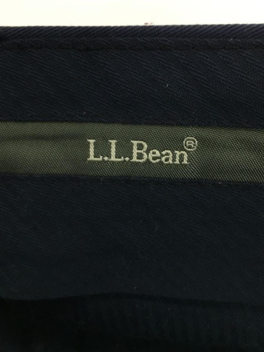 L.L.Bean◆ツータック/スラックスパンツ/34/コットン/NVY/無地_画像4