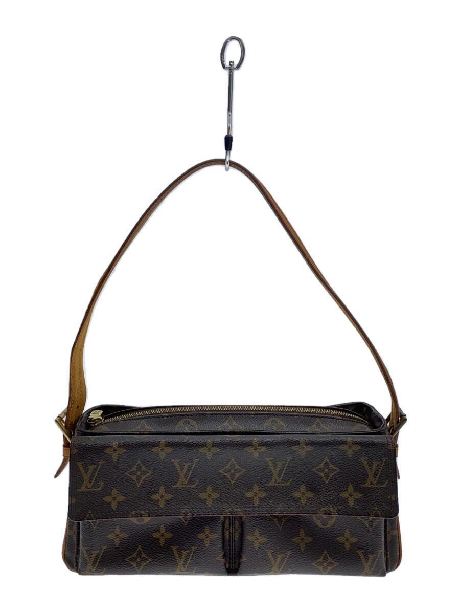 LOUIS VUITTON◆ヴィバシテMM_モノグラム・キャンバス_BRW/ショルダーバッグ/PVC/BRW/M51164