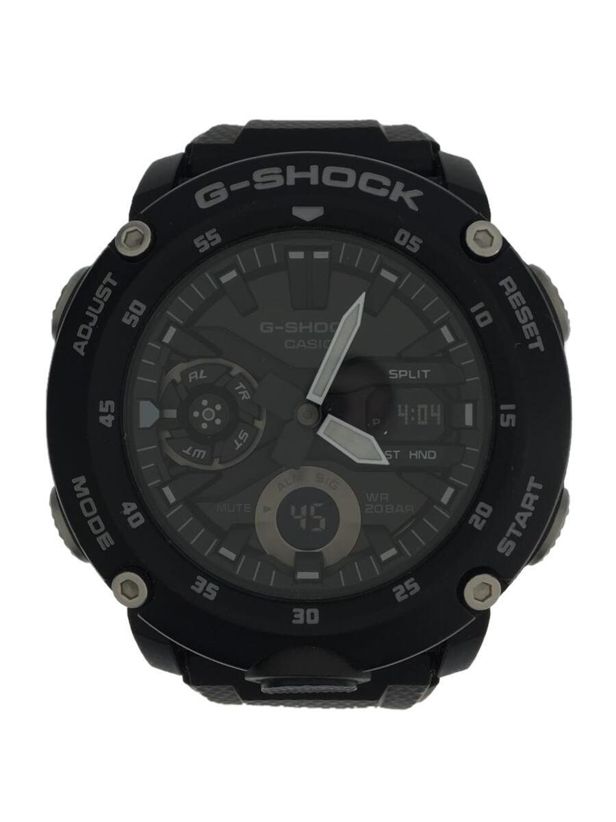 CASIO◆クォーツ腕時計・G-SHOCK/デジアナ/ブラック/GA-2000S_画像1
