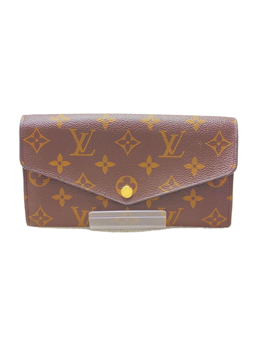 LOUIS VUITTON◆2)ポルト・フォイユ・サラ_モノグラム・キャンバス_BRW_ローズバレリーヌ/PVC/BRW/レディース_画像1