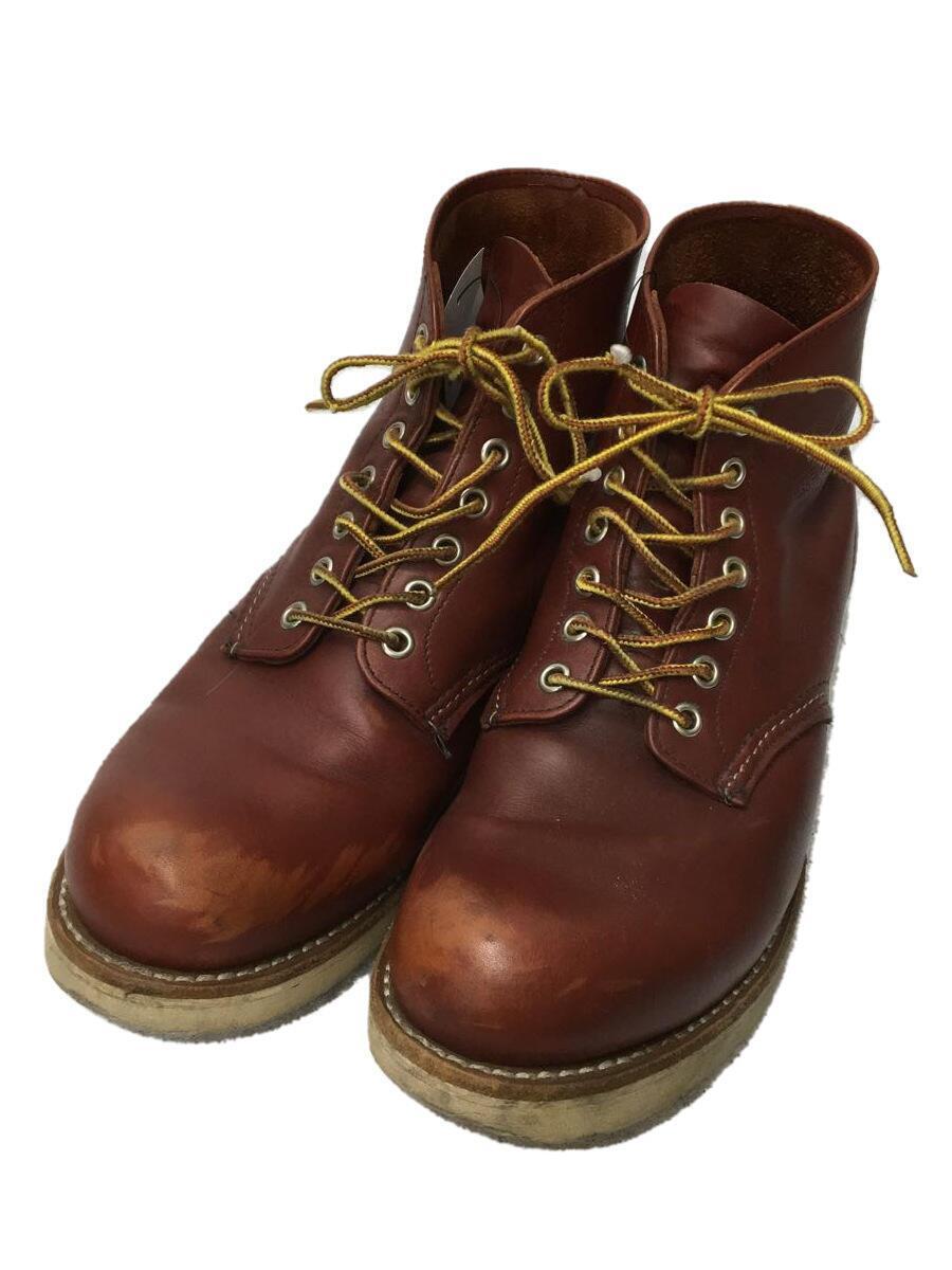 RED WING◆レースアップブーツ/ソール減り/スレ/US9/ブラウン/9105_画像2