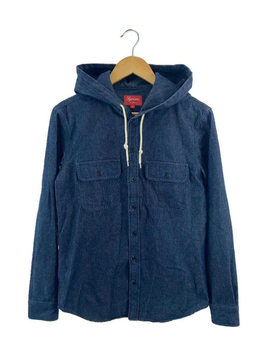 Supreme◆Hooded Denim Shirt/デニムシャツ/S/デニム/BLU