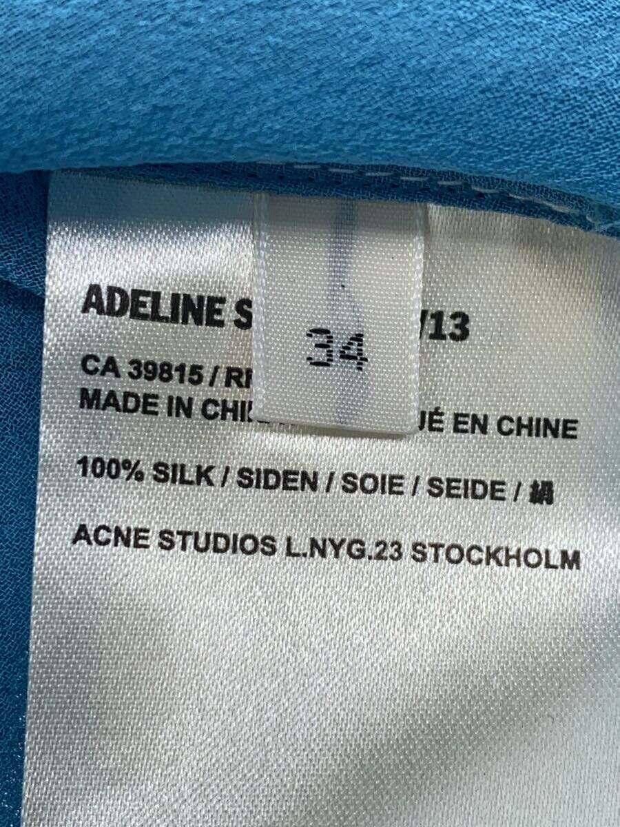 Acne Studios(Acne)◆ADELINE SILK GG AW13/シルク100/シアーシャツ/長袖ブラウス/34/シルク/BLU/無地_画像4