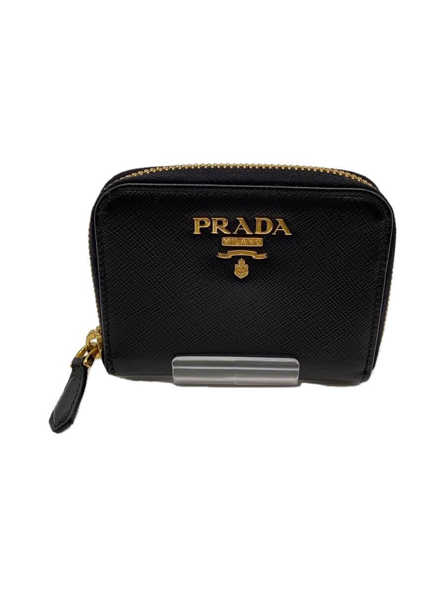 PRADA◆財布/-/BLK/無地/レディース