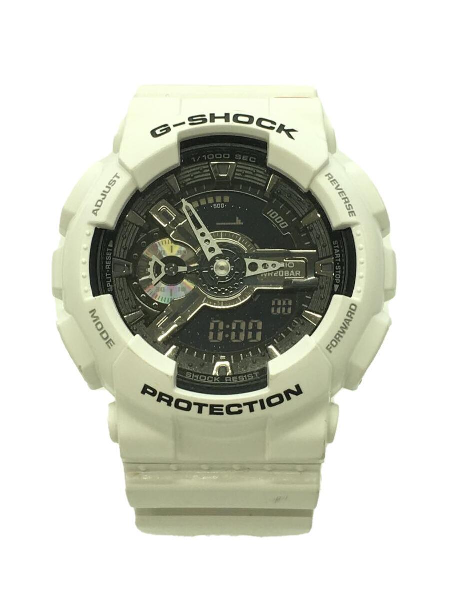 CASIO◆クォーツ腕時計・G-SHOCK/デジアナ/ホワイト/GA-110GW-7AJF
