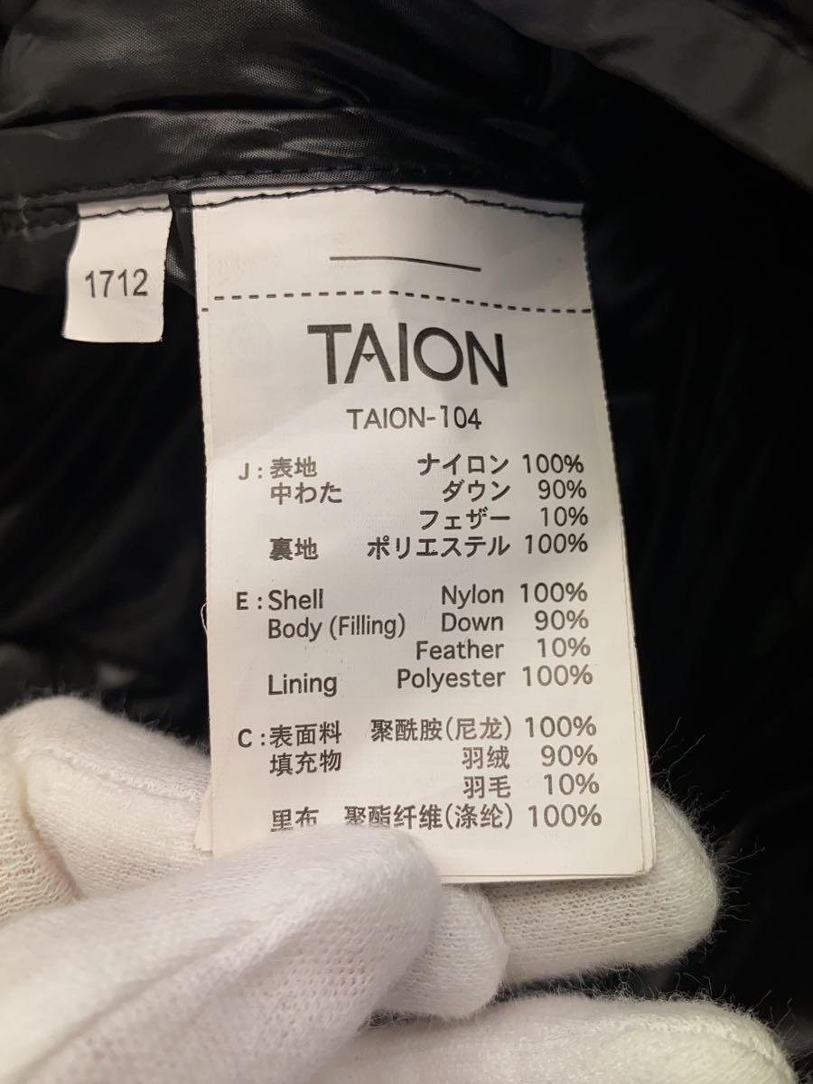 TAION◆23AW/ベーシッククルーネックボタンインナーダウンジャケット/S/ナイロン/BLK/TAION-104_画像5