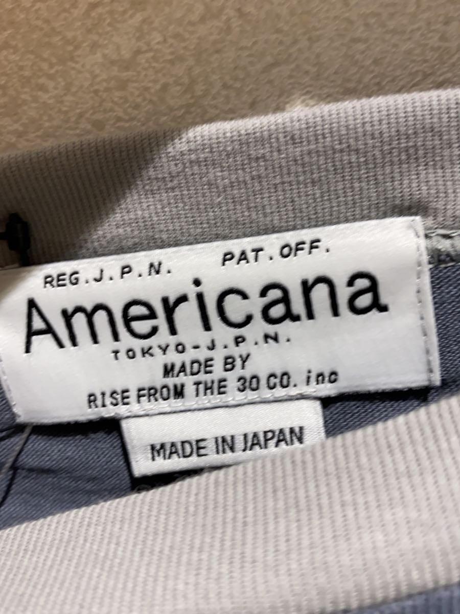 Americana◆リンガーTシャツ/one/コットン/BLU/BRF-671A_画像3