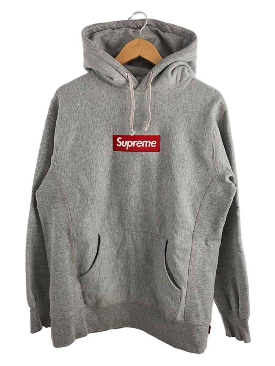 Supreme◆16AW/Box Logo Hooded Sweatshirt/L/コットン/グレー