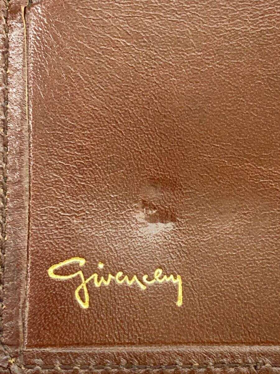 GIVENCHY◆長財布/札入れ/レザー/金具ロゴ/BRW/無地/レディース_画像3