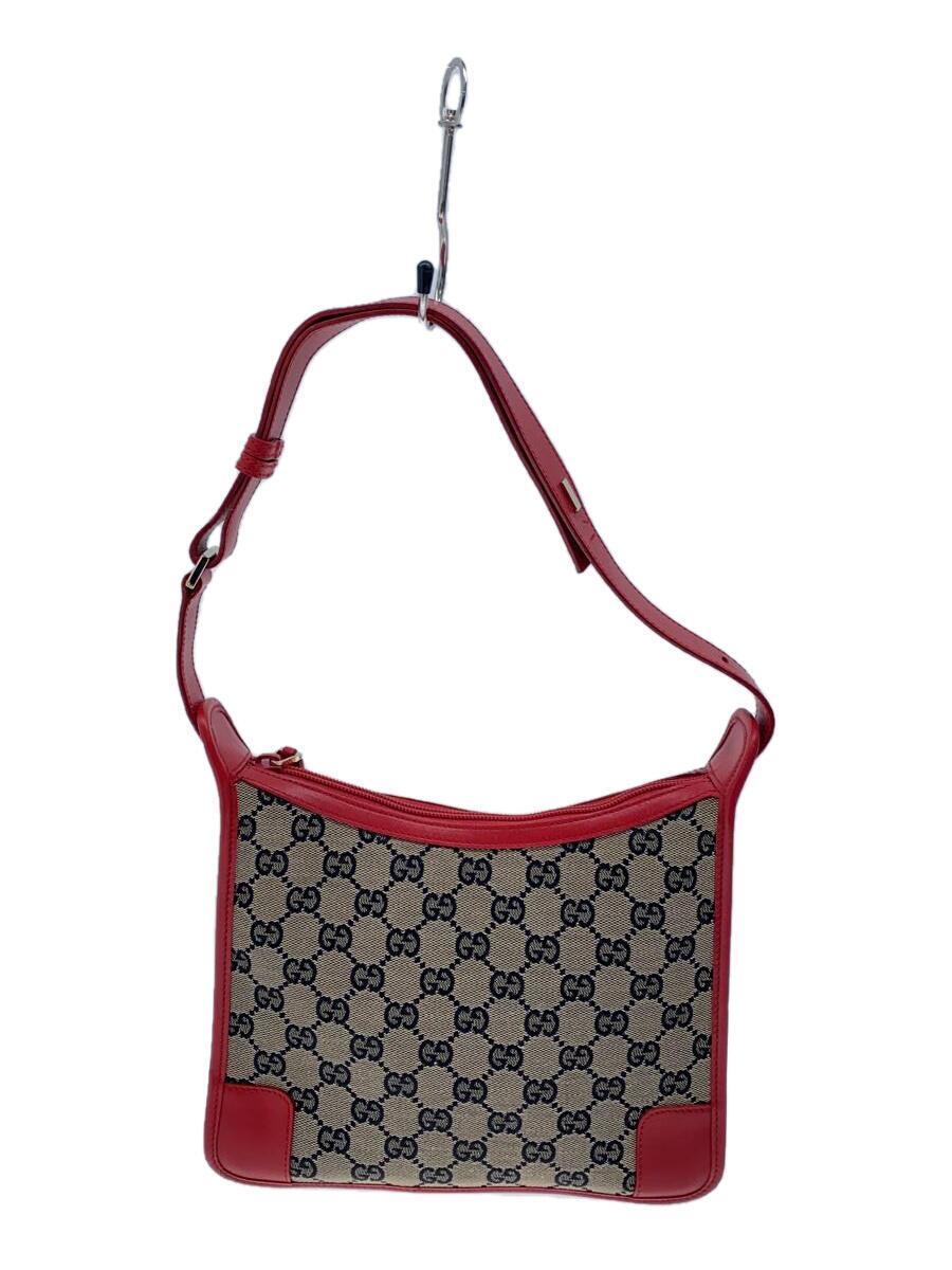 GUCCI◆ショルダーバッグ_GGキャンバス/キャンバス/RED