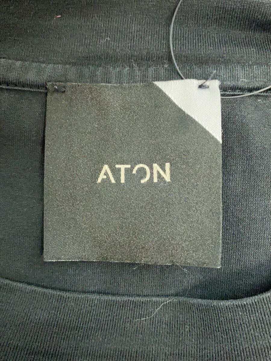 ATON◆長袖Tシャツ/2/コットン/BLK_画像3