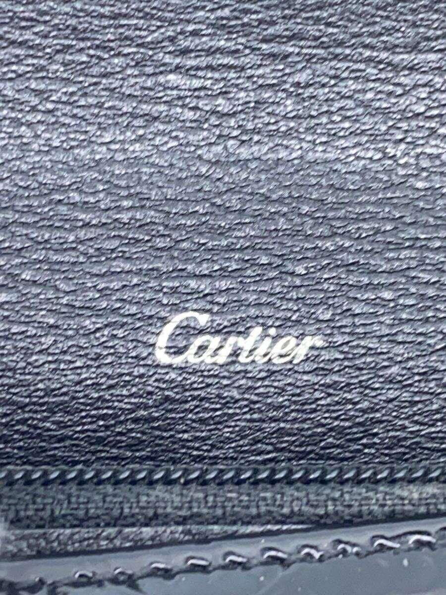 Cartier◆長財布/PVC/BLK/無地/メンズ_画像3