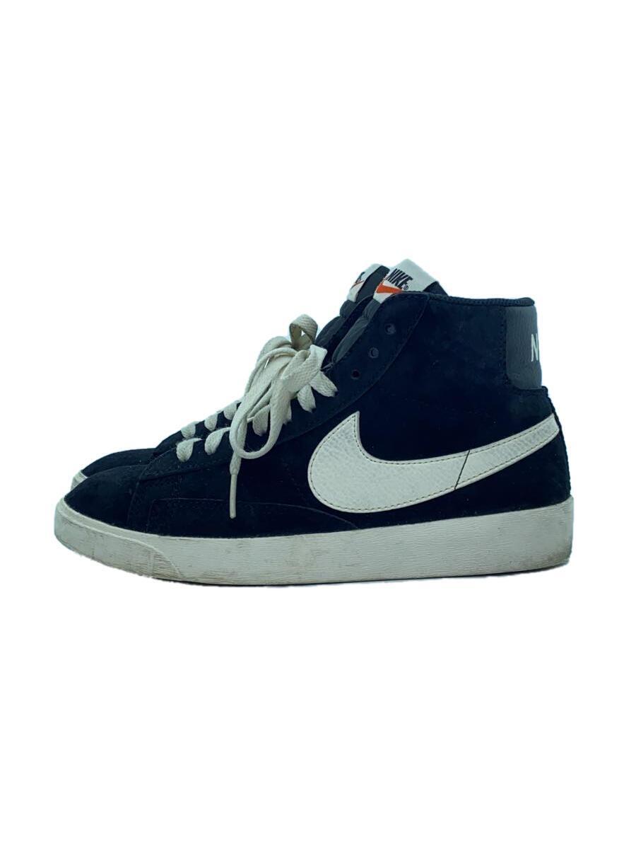 NIKE◆Blazer Mid Vintage Suede/ハイカットスニーカー/23.5cm/BLK/AV9376-001_画像1