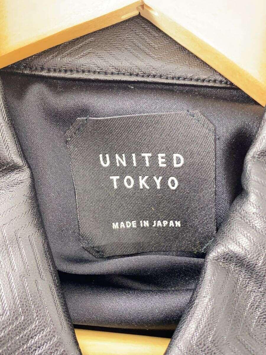 UNITED TOKYO◆ジャケット/FREE/ポリエステル/BLK/131550005/ドッキングカバーオール_画像3