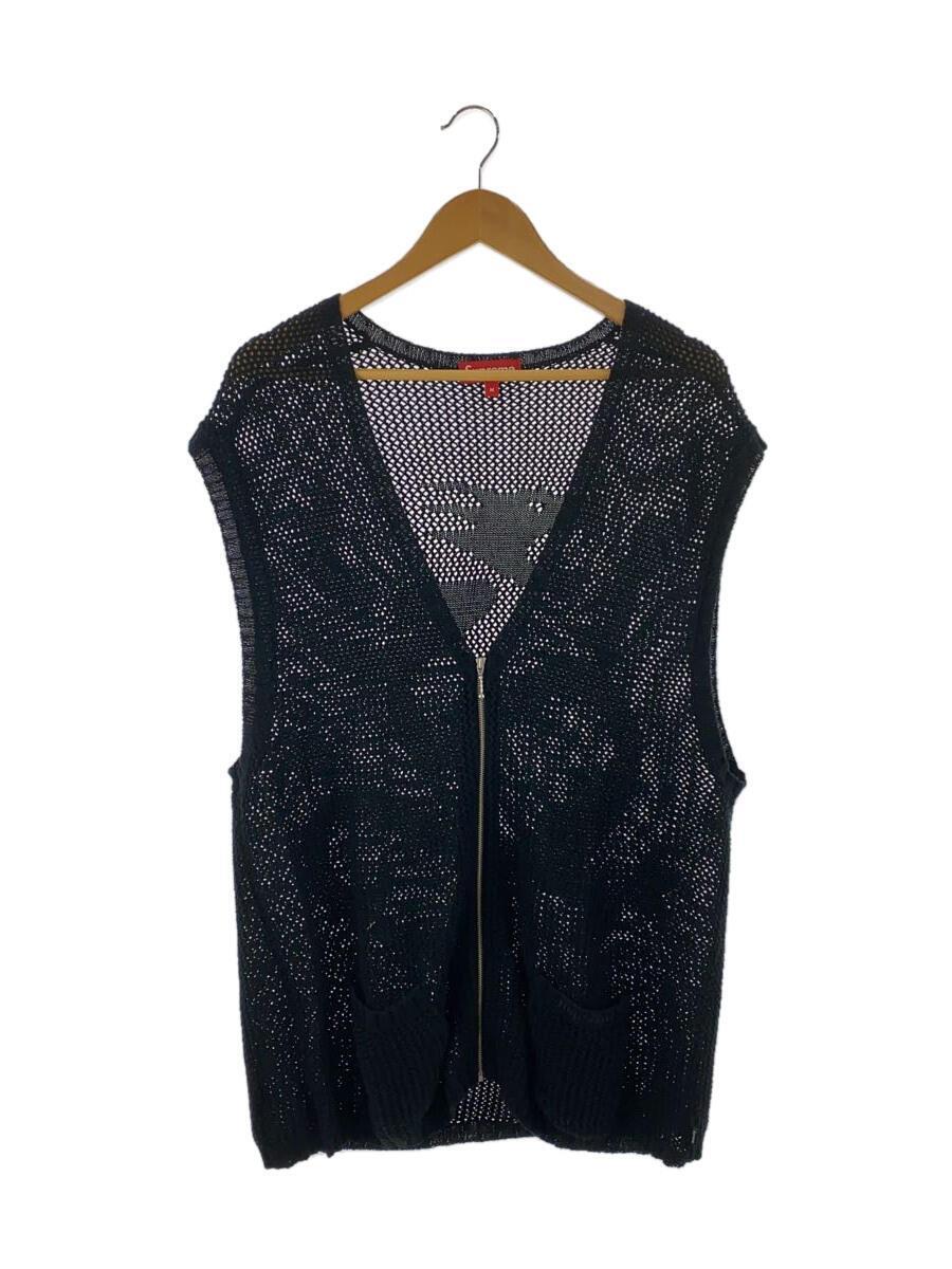 Supreme◆23ss/Dragon Zip Up Sweater Vest/ニットベスト/M/コットン/BLK