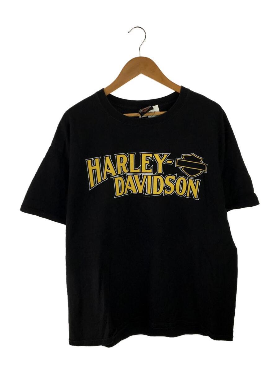 HARLEY DAVIDSON◆Tシャツ/XL/コットン/BLK/無地_画像1