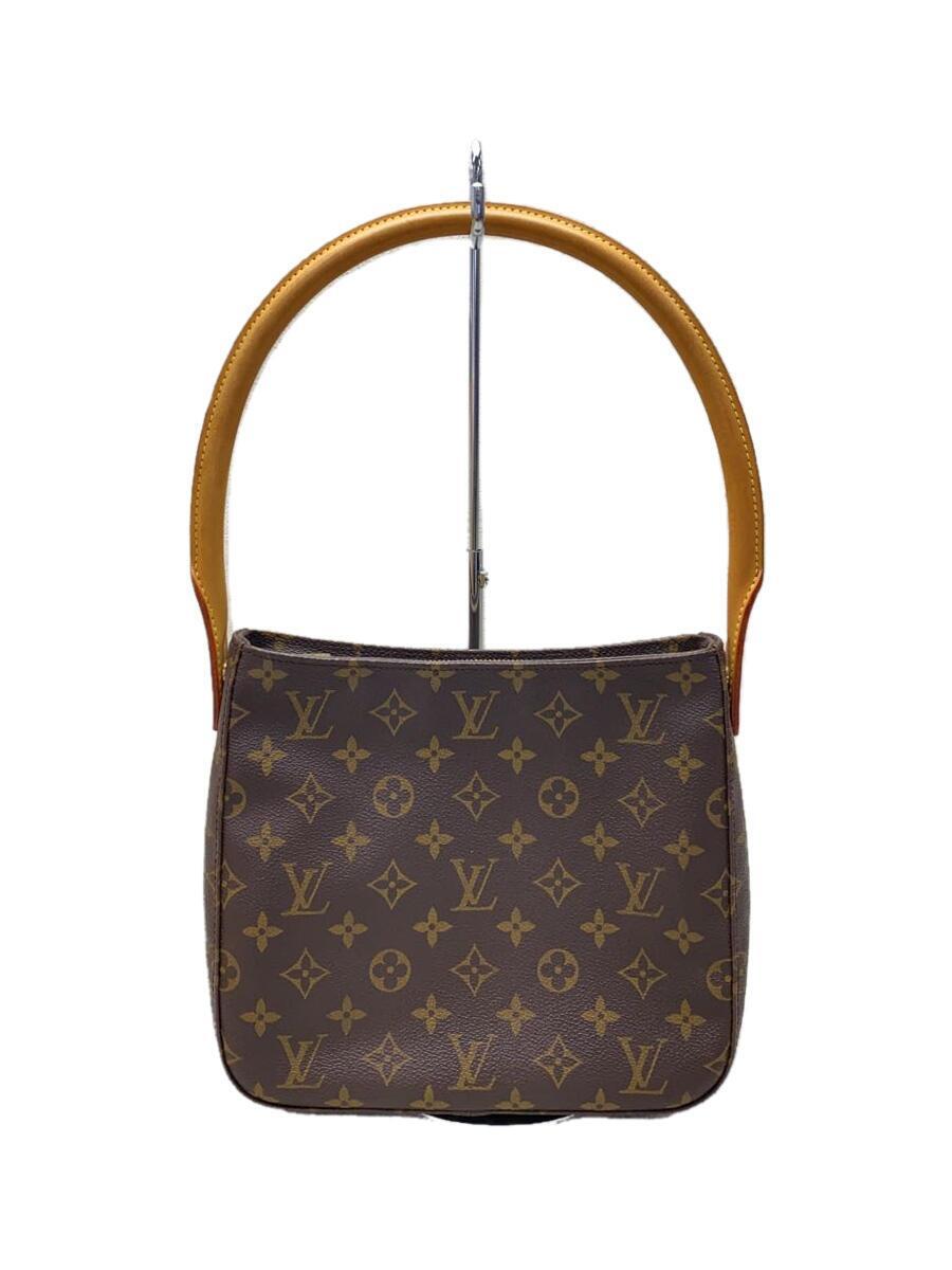 LOUIS VUITTON◆ルーピングMM_モノグラム・キャンバス_BRW/PVC/BRW