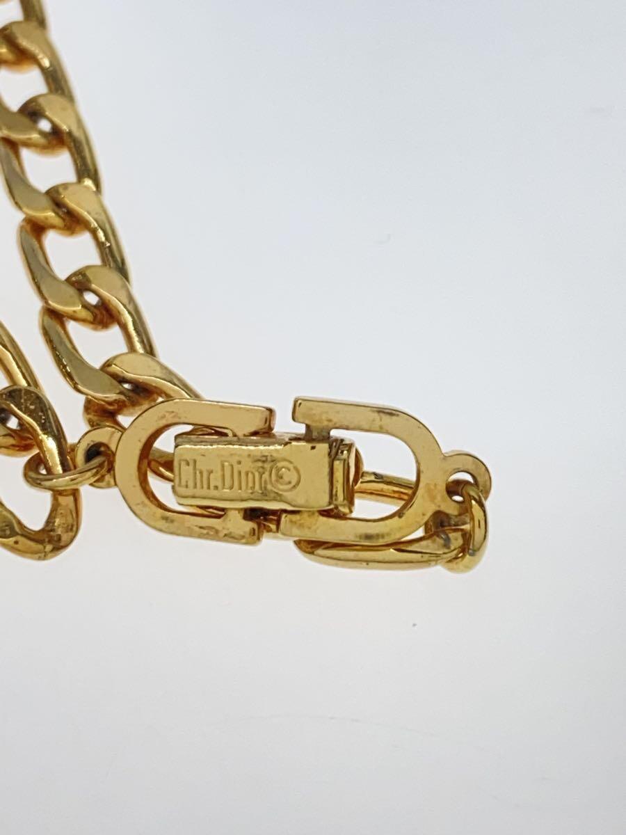 Christian Dior◆チェーンネックレス/メッキ/パール/GLD/トップ無/レディース_画像4