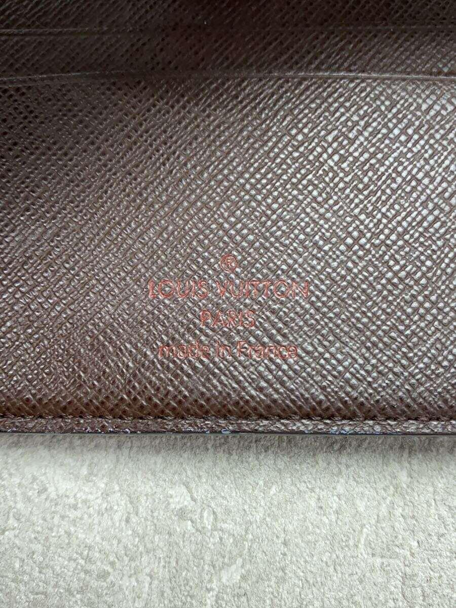 LOUIS VUITTON◆ポルト・フォイユ・フロリン_ダミエ・エベヌ_BRW/PVC/N60011/レディース_画像3