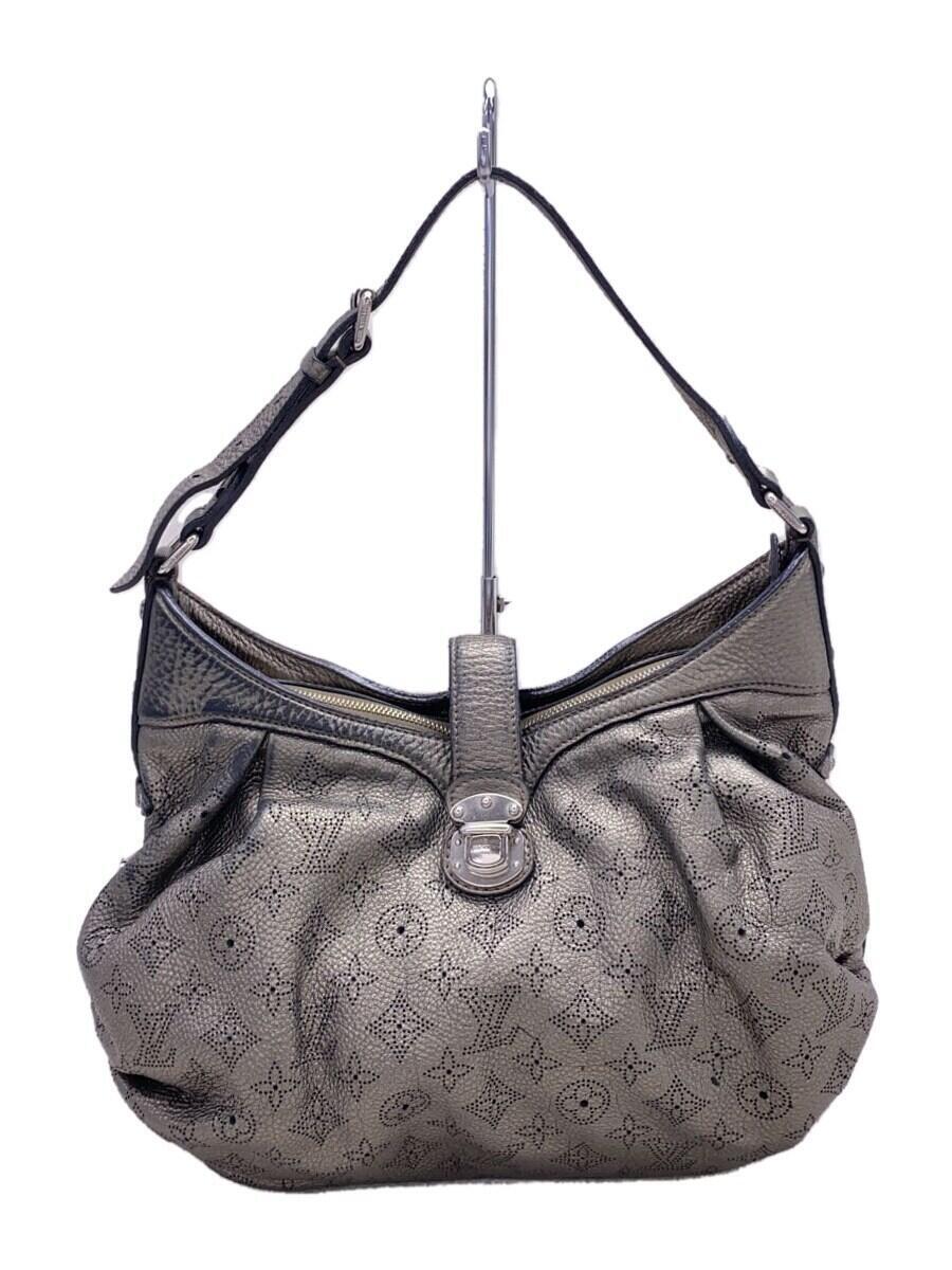 LOUIS VUITTON◆XS_モノグラムマヒナ_メタリックシルバー/レザー/SLV/総柄