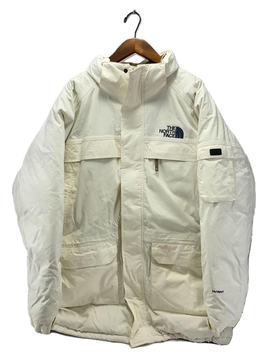 THE NORTH FACE◆ザノースフェイス/ND01609/ダウンジャケット/XL/ナイロン/ホワイト/汚れ有_画像1