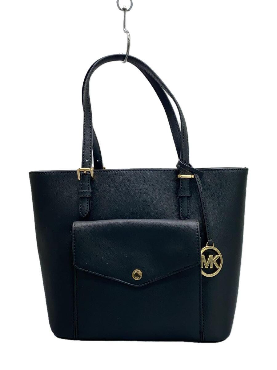 MICHAEL KORS◆トートバッグ/レザー/BLK/無地/30S0GTTT6L_画像1