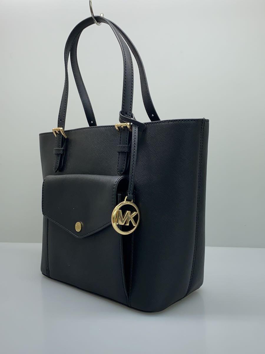 MICHAEL KORS◆トートバッグ/レザー/BLK/無地/30S0GTTT6L_画像2