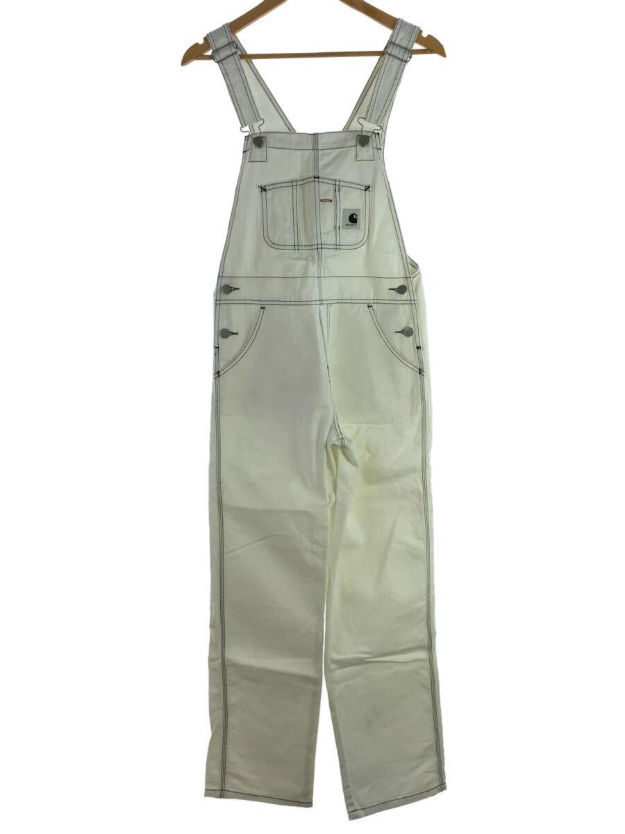 Carhartt◆W BIB OVERALL STRAIGHT/オーバーオール/XS/コットン/WHT