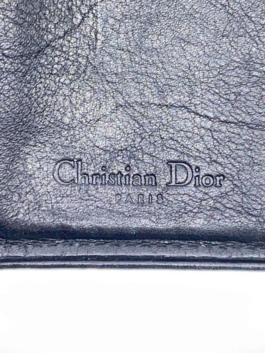 Christian Dior◆長財布/レザー/BLK/無地/メンズ_画像3
