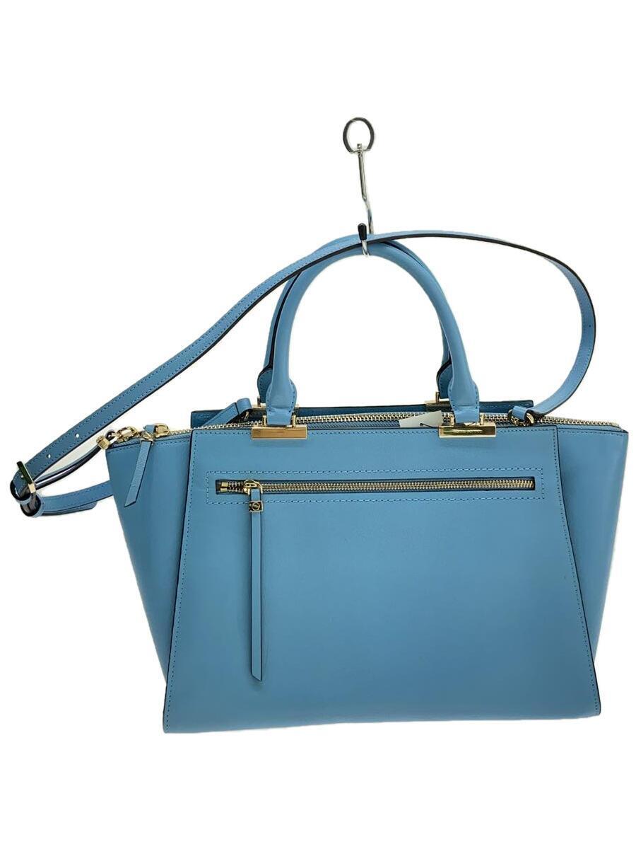 Henri Bendel◆ショルダーバッグ/BLU/無地/2way_画像1