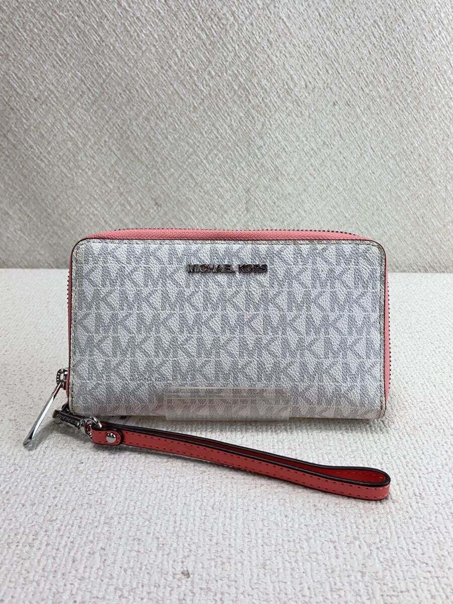 MICHAEL KORS◆長財布/PVC/WHT/総柄/レディース/35F8STVW9B