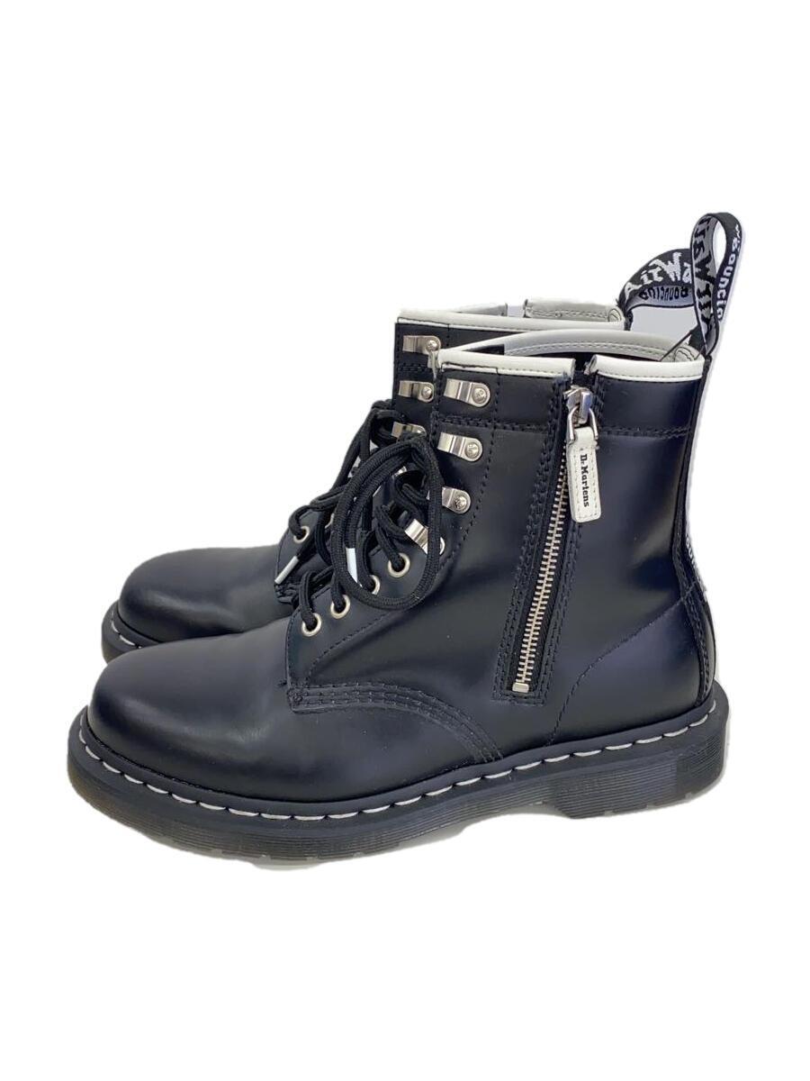 Dr.Martens◆ZIPPED HDW 8 ホール/レースアップブーツ/UK6/BLK/27738001