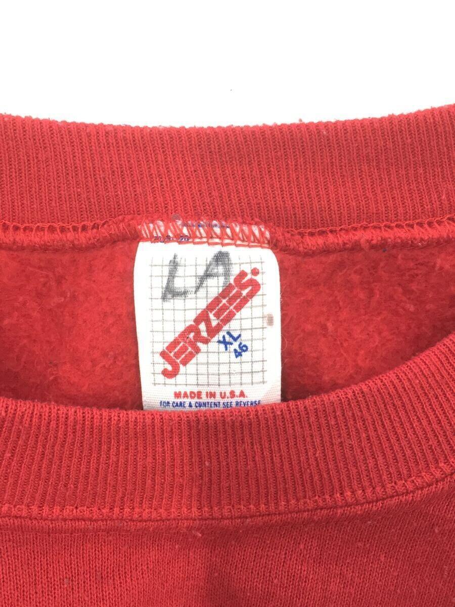 JERZEES◆90s/USA製/スウェット/XL/コットン/RED_画像3