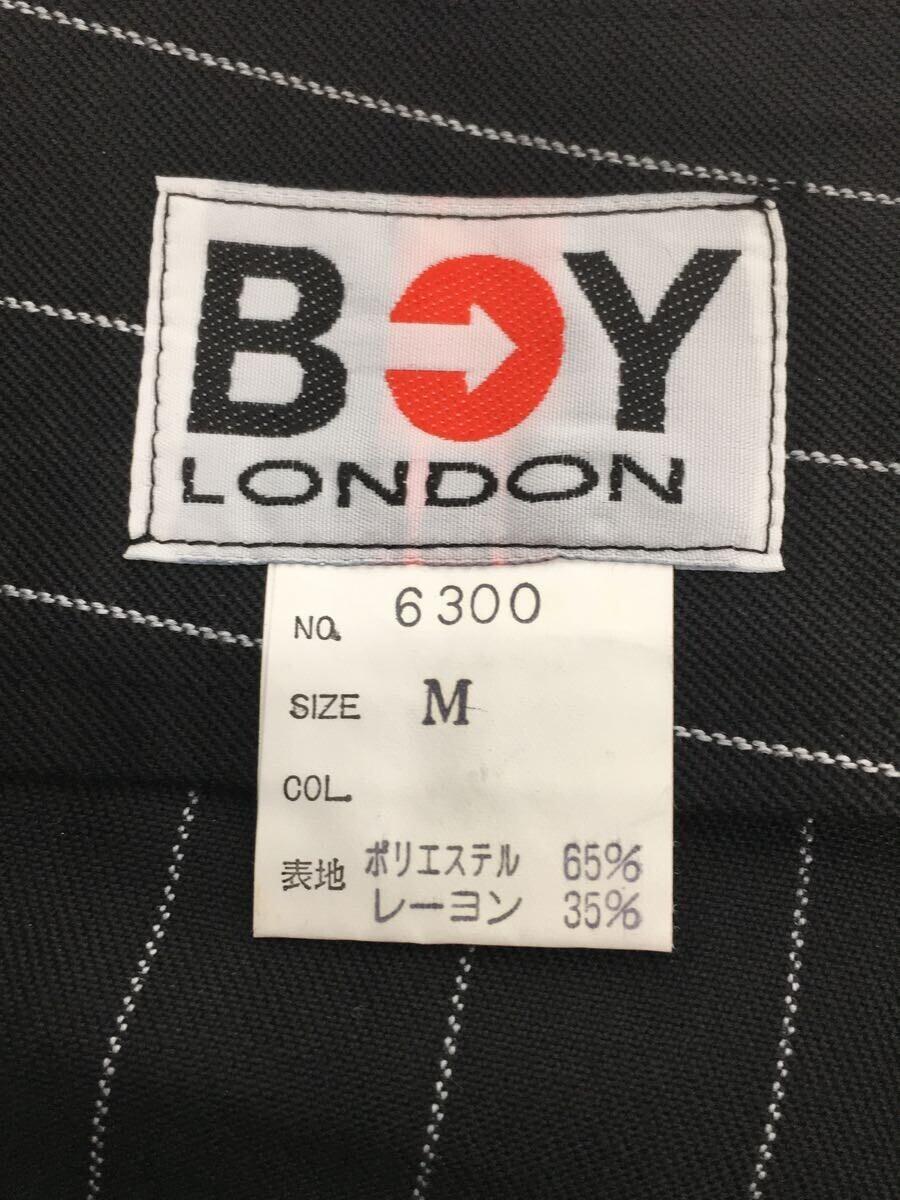 BOY LONDON◆ボンテージパンツ/M/ポリエステル/BLK/ストライプ_画像4