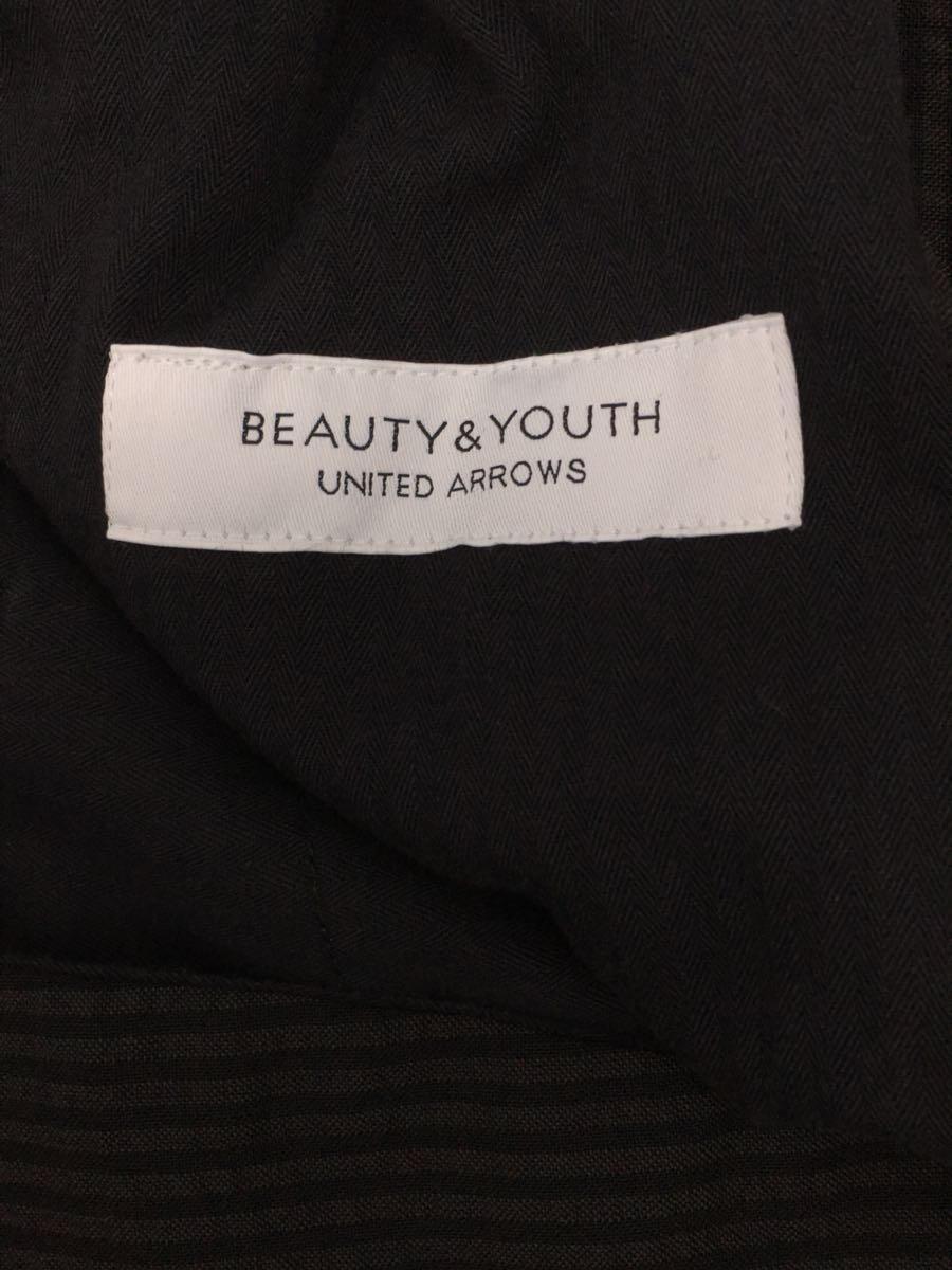 BEAUTY&YOUTH UNITED ARROWS◆スラックスパンツ/L/ポリエステル/BLK/1214-186-7383_画像4