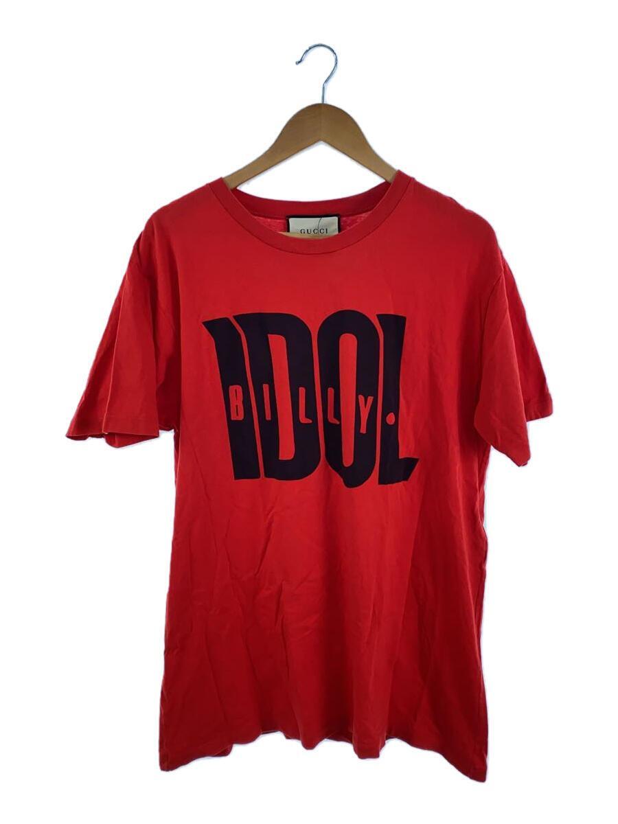 GUCCI◆BILLY IDOL プリント クルーネック/Tシャツ/M/コットン/RED/GC548335XJAIU