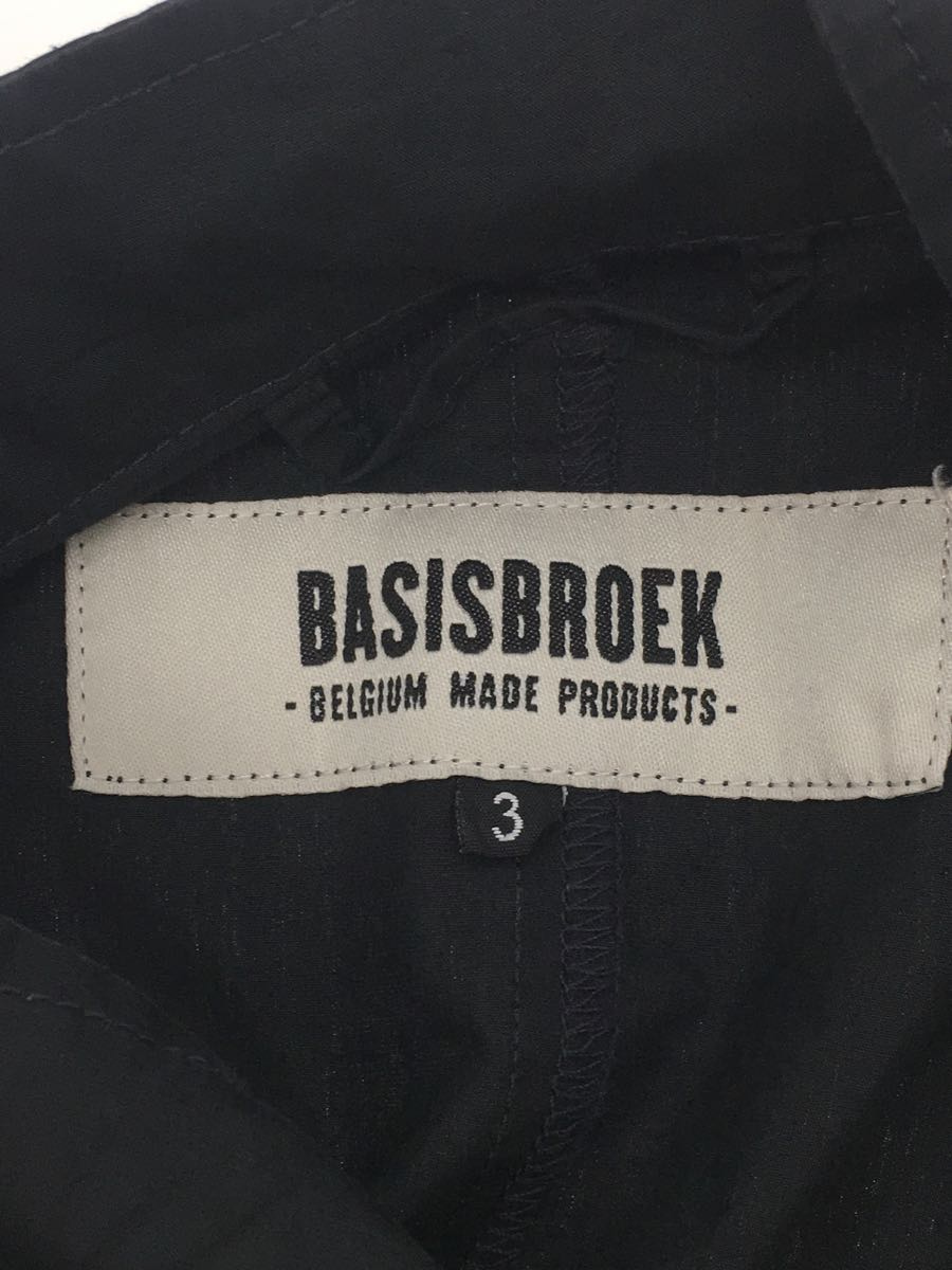 Basis broek◆ジャケット/3/コットン/ブラック/無地/バージスブルック_画像3