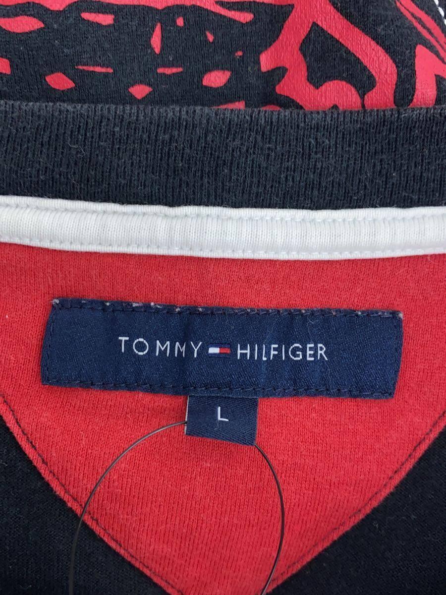 TOMMY HILFIGER◆Tシャツ/L/コットン/BLK_画像3