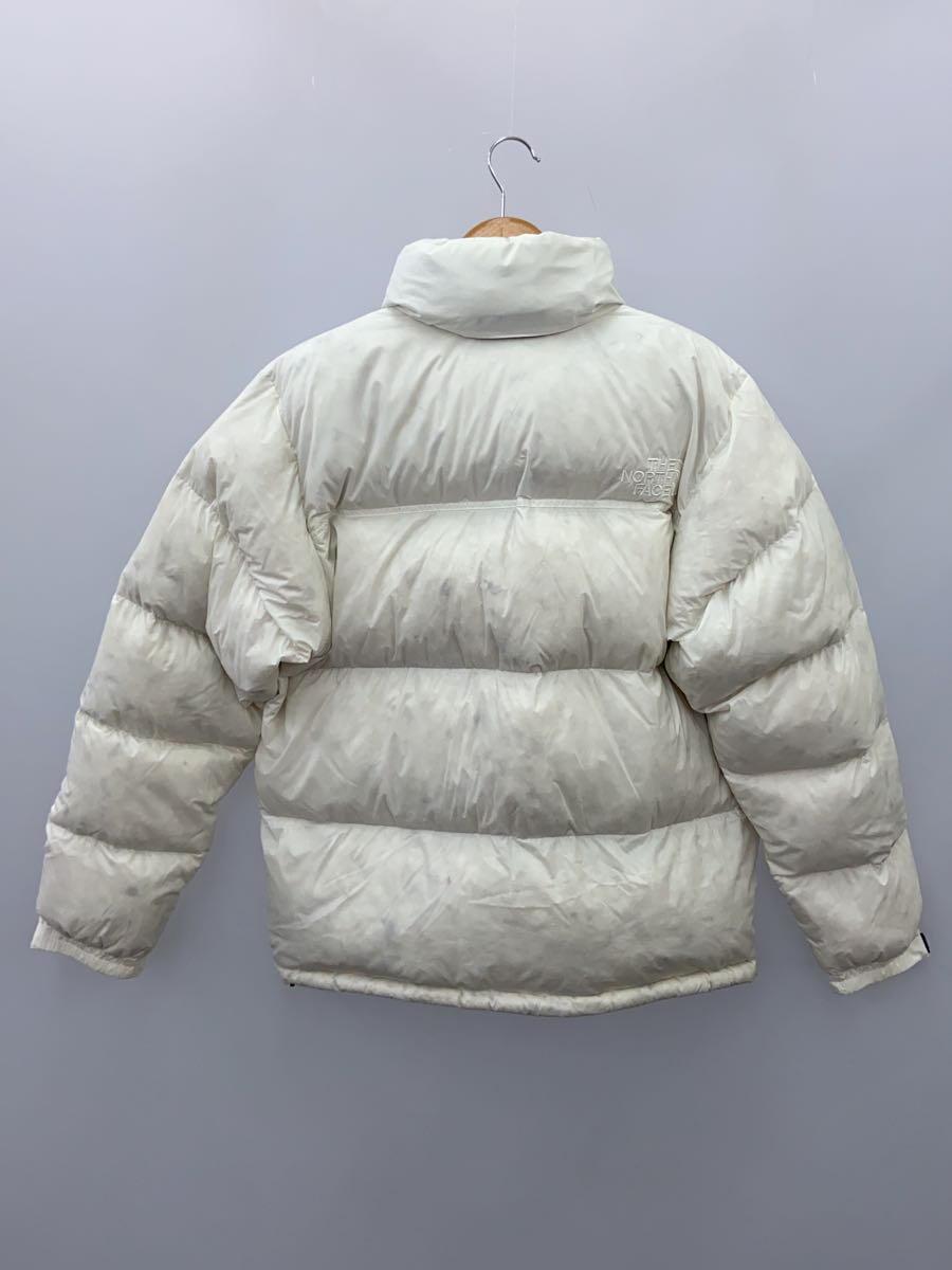 THE NORTH FACE◆UNDYED Nuptse Jacket/ダウンジャケット/M/ポリエステル/WHT/無地/ND92236_画像2