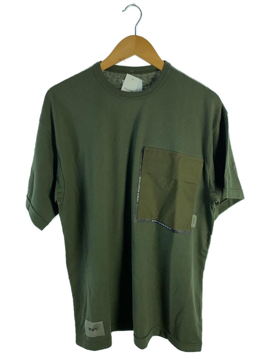 WTAPS◆CONTAIN/SS/CTPL. GPS/Tシャツ/2/コットン/カーキ/231ATDT-CSM01S