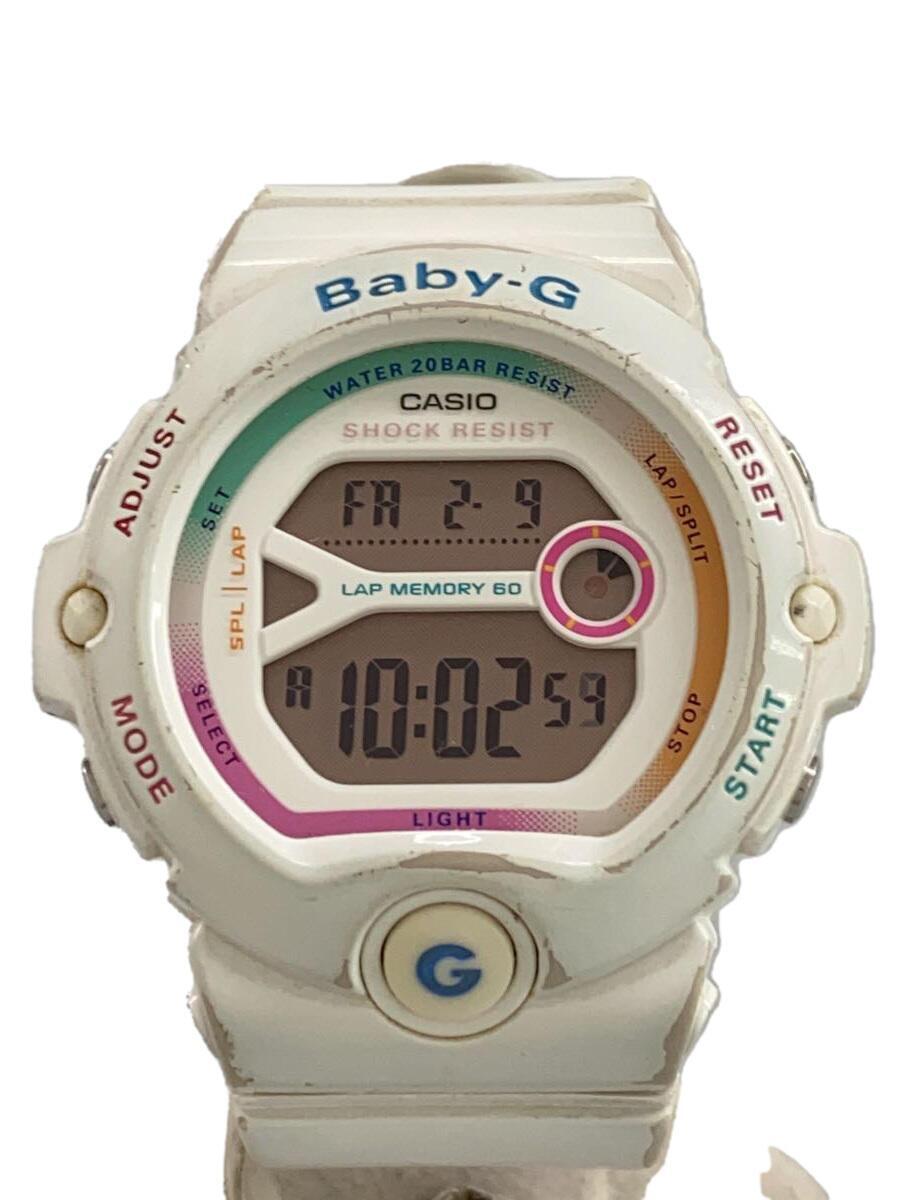 CASIO◆クォーツ腕時計・Baby-G/デジタル/WHT_画像1